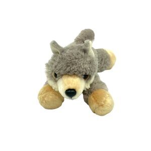 Aurora Gray Wolf Cub Plush Soft Stuffed 8" Floppy Toy Yellowstone Souvenir